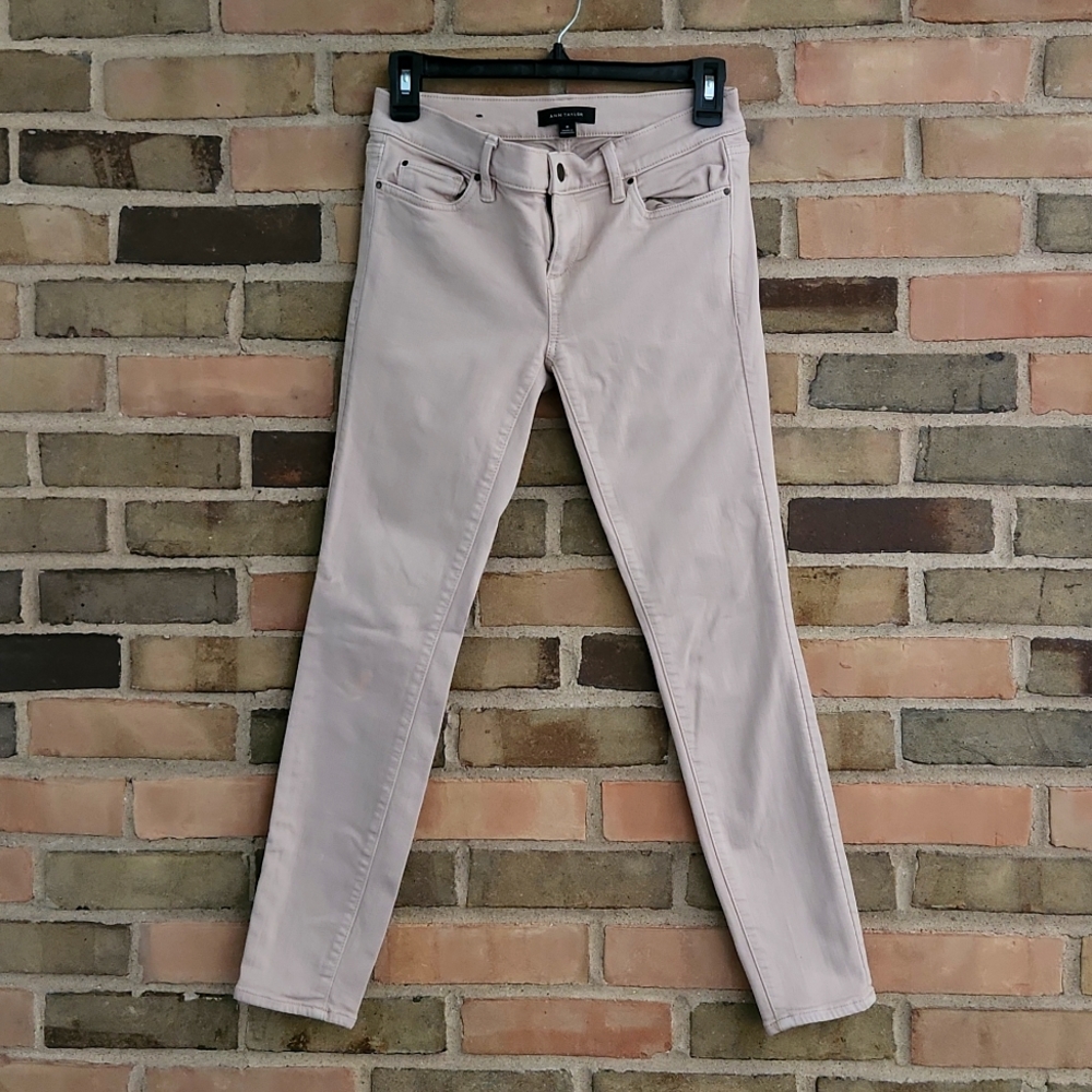 Ann Taylor Skinny Jeans, 0, Khaki
